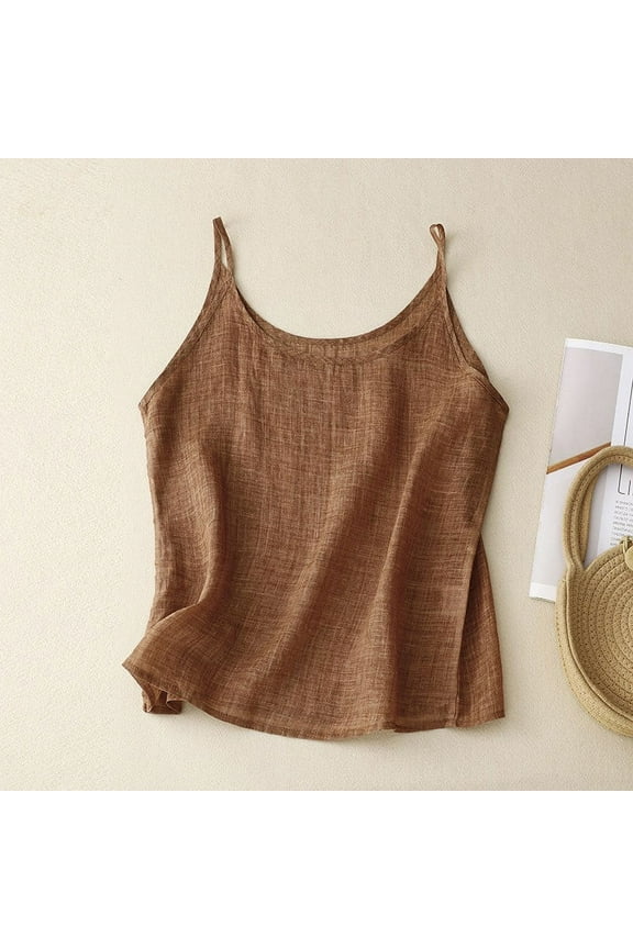 Cotton Linen Tank Tops for Women Casual Summer Gauze Shirt Basic Sleeveless Layering Camisoles Beach Vacation Clothes, 2026 New Limit time off