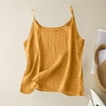 thumbnail image 1 of Cotton Linen Tank Tops for Women Casual Summer Gauze Shirt Basic Sleeveless Layering Camisoles Beach Vacation Clothes, 1 of 6