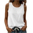 thumbnail image 1 of Cotton Linen Tank Tops for Women Summer Casual Comfy Sleeveless Shirts Crew Neck Loose Lightweight Gauze Cami Tees, 1 of 8