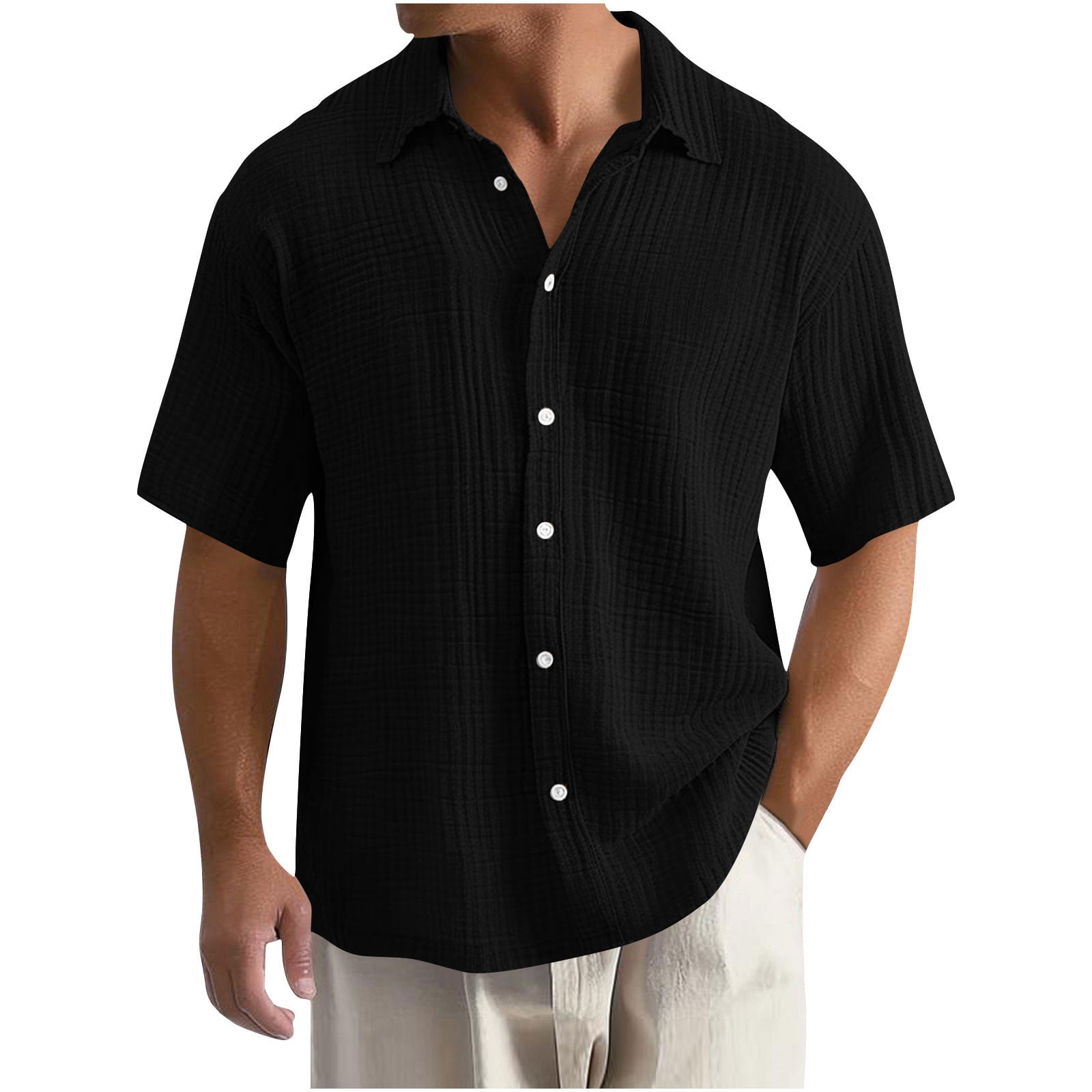 saferido  ClothingMen's Spring High Quality Long Sleeve Shirts/Male Loose Plaid Lapel Casual Club Shirts M-2XL