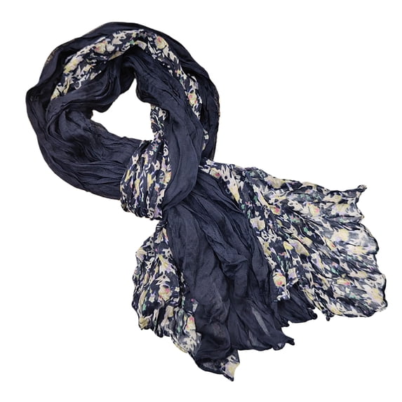 Cotton Linen Versatile Silk Scarves Floral Shawls