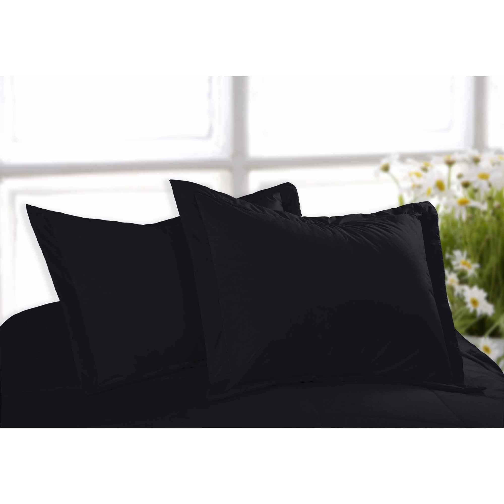Black Hypoallergenic Cotton Standard Pillow Sham