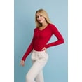 thumbnail image 1 of Cotton Long Sleeve Ribbed Henley Top with Buttons, 1 of 11