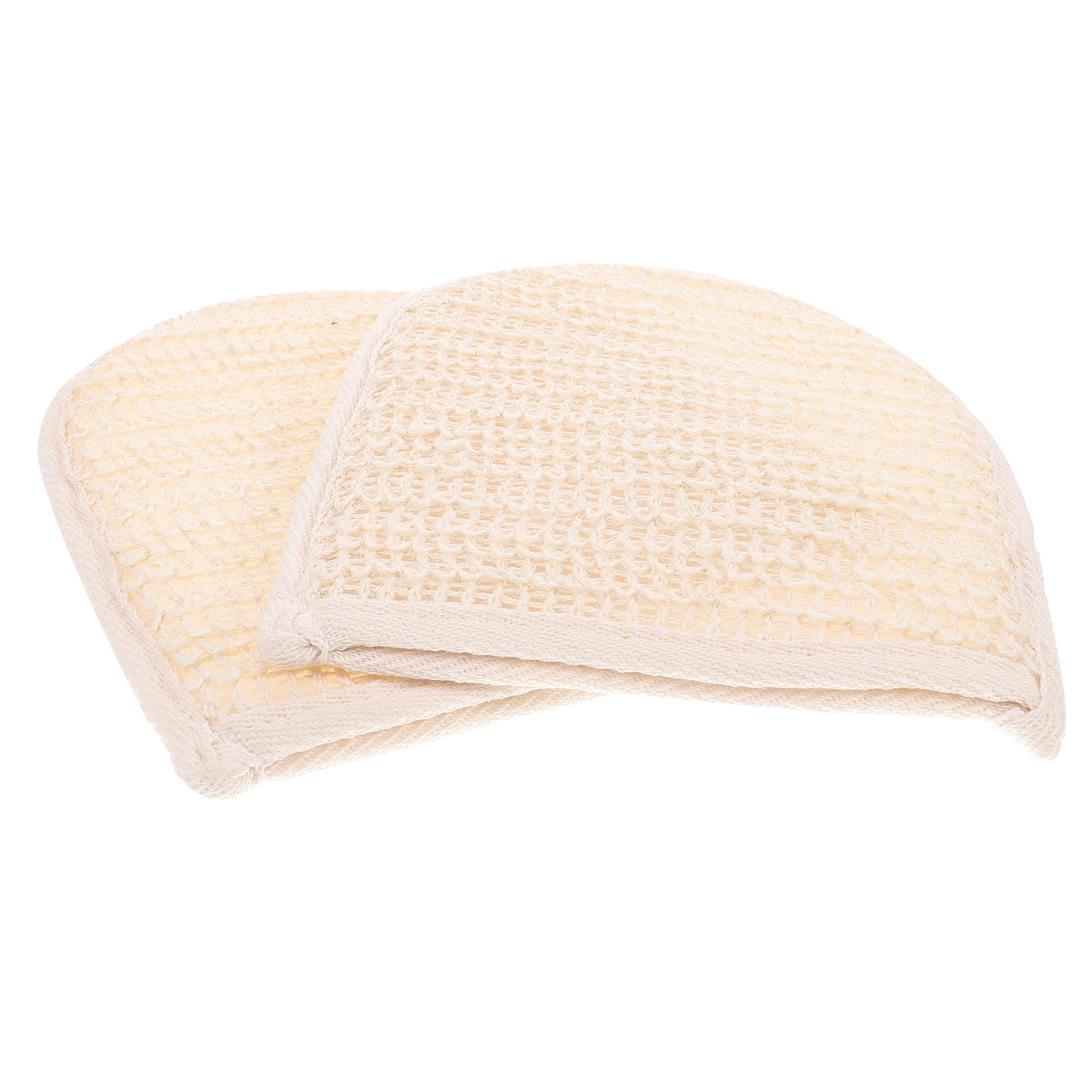 Cotton Loofah 2 Pcs Exfoliating Gloves Scrubber Bathing Mitten Body Brush Exfoliation Linen
