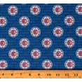 thumbnail image 1 of Cotton Los Angeles LA Clippers NBA Pro Basketball Sports Team Ditsy City Colors Blue Cotton Fabric Print by the Yard (83LAC113-02), 1 of 1