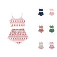 thumbnail image 1 of Cotton Lounge Set – Summer Pajamas Women Women's Classic Christmas Print Sleeveless Top & Shorts Pajama Set 2 Piece Wear, 1 of 5