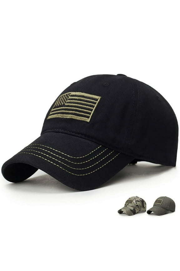 Cotton Low Profile Tactical Operator USA Flag Patch Buckle Mesh Cap