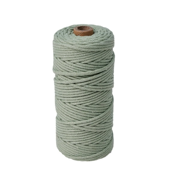 Cotton Macrame Cord Round Macrame Rope for Wall Hangers Boho Decorations DIY Macrame Craft Dark Sea Green 3mm 54.68 Yards(50m)/Roll