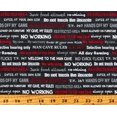 thumbnail image 1 of Cotton Man Cave Mancave Dads Guys Words Phrases Charcoal Gray Cotton Fabric Print by the Yard (52414-5), 1 of 1