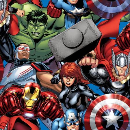 Cotton Marvel Packed Avengers Marvel Packed Avengers Officially Licensed by Springs Creative Cotton Fabric Print by the Yard (15896830)
