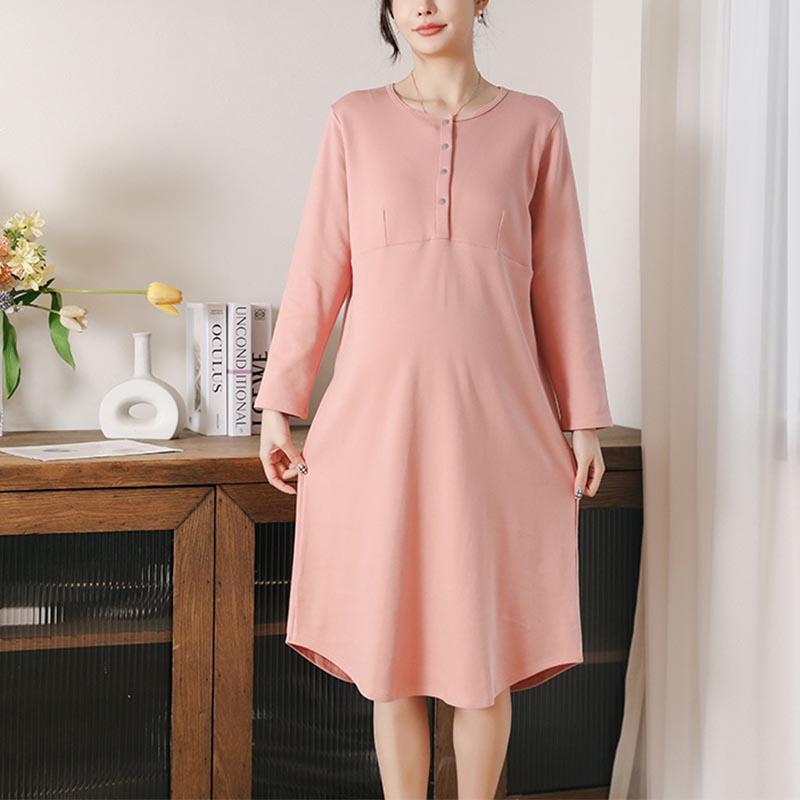 Cotton Maternity Clothes Breastfeeding Nightgowns Nursing Sleepwear