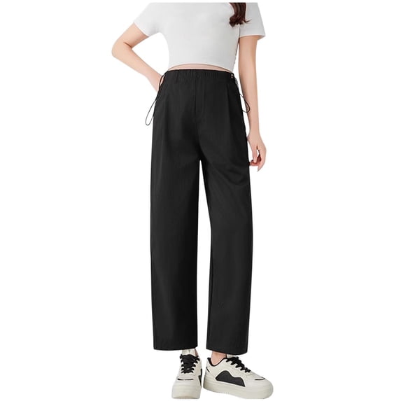 Cotton Maternity Trousers High Waisted Work Pants Stretchy Pregnancy Yoga Pants Over The Belly Lounge Straight Leg Joggers with Pockets Soft Belly Support Sweatpants Maternity Trousers