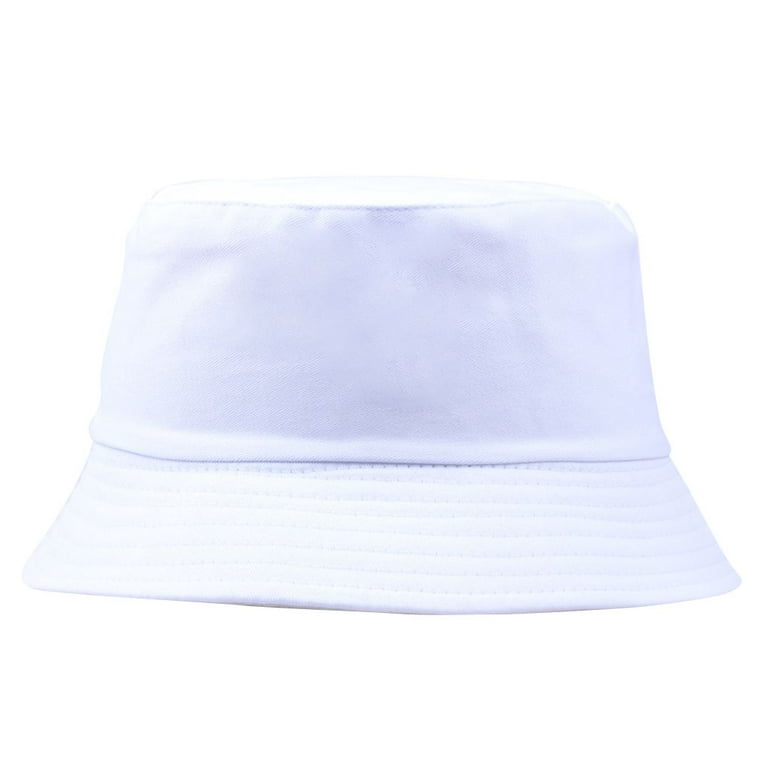 Cotton Men Women Summer Fishing Hat Solid Color Fisherman Beach Festival  Sun Cap Bucket Cap 