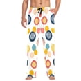 thumbnail image 1 of Cotton Mens PJ Pajama Pants Bottoms Waistband Sleepwear with Pockets Abstract Circle and Dots, 1 of 7