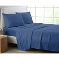 thumbnail image 1 of Cotton Metrics 21 Inch Full 4pc Sheet Set Medium Blue 600TC 100% Organic Cotton Full Size Bedding Set, Soft Sheets (Full, Medium Blue), 1 of 5