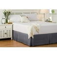 thumbnail image 1 of Cotton Metrics Bed Skirt Full Size 100% Organic Cotton 800 Thread Count Premium Tailored Fit 1pc Bedskirt Full size 24" Drop Length Grey Solid, 1 of 6