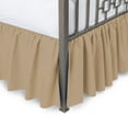thumbnail image 1 of Cotton Metrics Bed Skirt Queen Size 100% Organic Cotton 800TC 1pc Dust Ruffle Bedskirt Queen Size 13" Drop Length Taupe Solid, 1 of 6