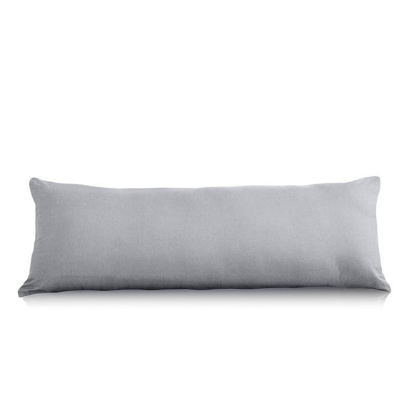Cotton Metrics Body Pillow Cover Pillowcase 20 x 60 Zipper Closer 100% Organic Cotton 800 Thread Count Premium Silver Body Pillowcases Pillow Covers, 20 x 60 inch