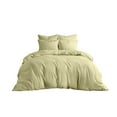 thumbnail image 1 of Cotton Metrics Duvet Cover Set with Zipper & Corner Ties 800TC 100% Organic Cotton 3pc Duvet Cover Set Oversized King Size (Oversized 98 x 120 Inch, Cream), 1 of 5