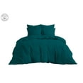 thumbnail image 1 of Cotton Metrics Duvet Cover Set with Zipper & Corner Ties 800TC 100% Organic Cotton 3pc Duvet Cover Set Oversized King Size (Oversized 98 x 120 Inch, Teal Green), 1 of 5