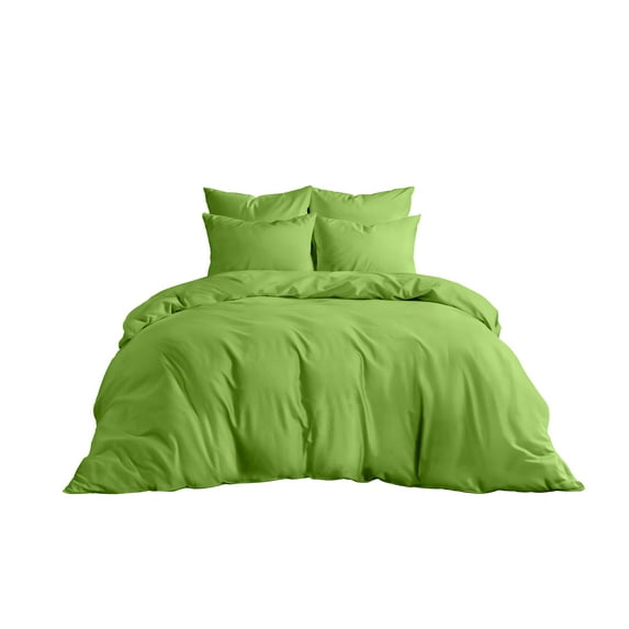 Cotton Metrics Duvet Cover Set with Zipper & Corner Ties 800TC 100% Organic Cotton 3pc Duvet Cover Set Super King Size (Superking (98 x 108 Inch), Sage Green)