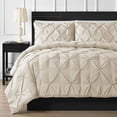 thumbnail image 1 of Cotton Metrics Duvet Cover Set with Zipper & Corner Ties 800TC 100% Organic Cotton 3pc Duvet Cover Set King Size Quilt Cover (Cream), 1 of 4