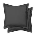 thumbnail image 1 of Cotton Metrics Heavy Quality European Square Pillow Shams Set of 2 Natural Grey 800TC 100% Organic Cotton Euro Pillow Shams 24x24 Pillow Cover, Cushion Cover Euro Size (Euro 24x24, Natural Grey), 1 of 5