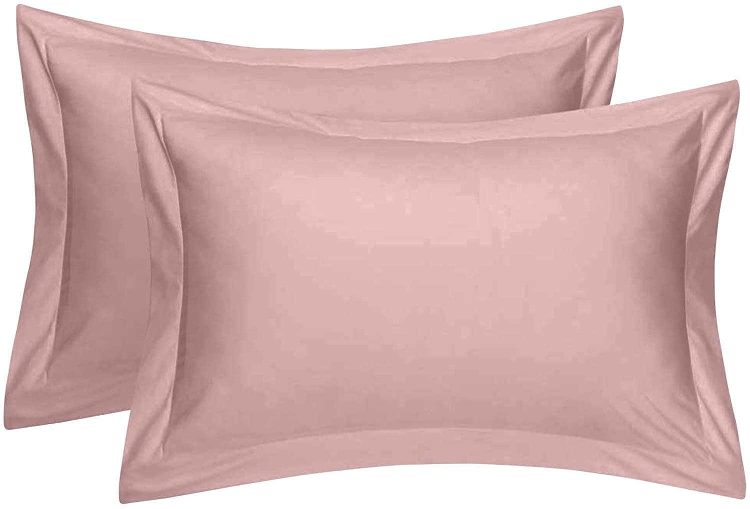 Cotton Metrics Heavy Quality King Pillow Shams Set of 2 Blush Pink 800TC 100 Organic Cotton Blush Pink Pillow Shams King Size 20X36 Decorative Pillow
