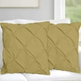 thumbnail image 1 of Cotton Metrics Heavy Quality Pinch Pleated European Square Pillow Shams Set of 2 Taupe 600TC 100% Organic Cotton Euro 26X26 Taupe Pillow Shams Cushion Cover, Decorative Pinch Pillow Covers, 1 of 5