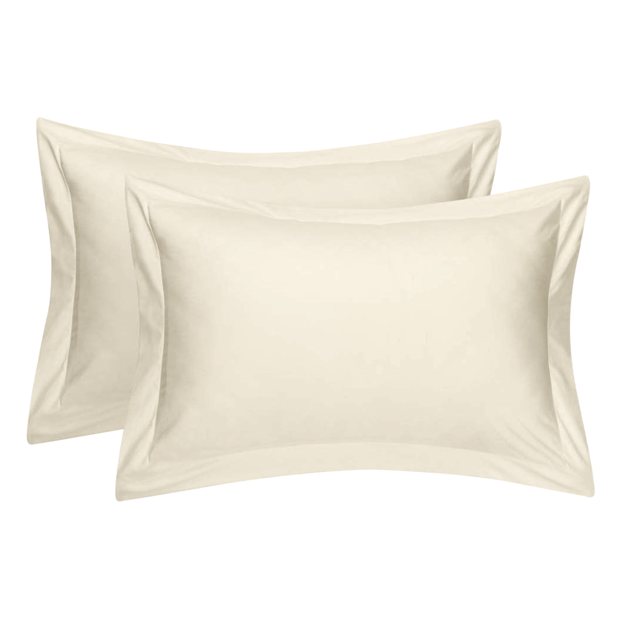 Machine Washable White Pillow Shams for Standard Size Pillows Set