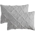 thumbnail image 1 of Cotton Metrics Heavy Quality Standard Pillow Sham Set of 2 Silver Pinch Pleated Pillow Shams 600TC 100% Organic Cotton Silver Pillow Shams Gorgeous Pinch Standard Size 20x26 Decorative Pillow Shams, 1 of 5