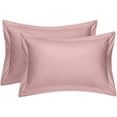 thumbnail image 1 of Cotton Metrics Heavy Quality Standard Pillow Shams Set of 2 Blush Pink 800TC 100% Organic Cotton Blush Pink Pillow Shams Standard Size 20X26 Decorative Pillow Cover with 2 Inch Flang, 1 of 5