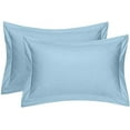thumbnail image 1 of Cotton Metrics Heavy Quality Standard Pillow Shams Set of 2 Cloud Blue 800TC 100% Organic Cotton Cloud Blue Pillow Shams Standard Size 20X26 Decorative Pillow Cover with 2 Inch Flang, 1 of 5