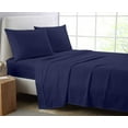 thumbnail image 1 of Cotton Metrics Linen Heavy Quality Top Bed Sheets 800TC 100% Organic Cotton Flat Sheet Cal King Size, Super Soft, Comfy Flat Bed Sheets (California King, Navy Blue), 1 of 5