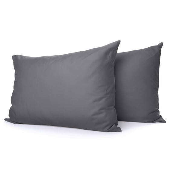 Cotton Metrics Queen Pillow Cases Set of 2 Grey 100% Organic Cotton 800 Thread Count Premium Grey Cotton Pillowcases, Queen Pillowcase Pillow Covers, 20 x 30 inch