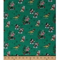 thumbnail image 1 of Cotton Mickey and Friends Christmas Green Goofy Pluto Minnie Presents Kids Cotton Fabric Print by the Yard (71751-6470715), 1 of 1