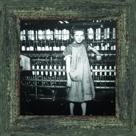 Cotton Mill Girl, Vintage Gifts, Historical Picture Frame, 10x10 8532