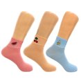 thumbnail image 1 of Cotton Mini Crew Socks for Women Thin and Breathable 3 Pairs - Style 4, 1 of 5