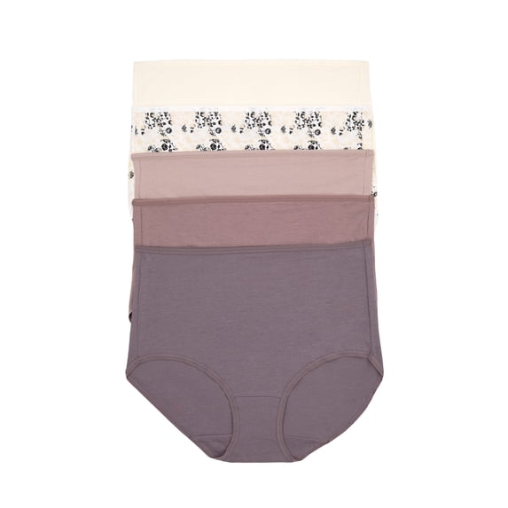 Cotton Stretch Modal Brief Underwear 5-Pack (Twighlight Vines, Large)
