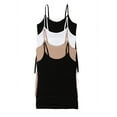 thumbnail image 1 of Cotton Modal Stretch Camisole 4-Pack (Black White Taupe, Small), 1 of 8