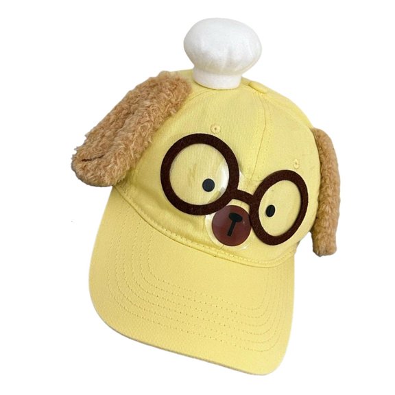 Cotton Modifiable Baseball Hat Embroidered Dog Pattern Protective Fashion