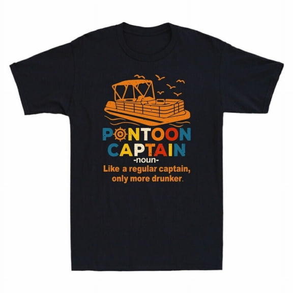Cotton More Only Captain Captain Pontoon Like A Regular T-Shirt Men's Drunker