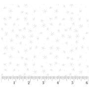 Cotton Morning Mist IX Stars Lines Dots Snow White on White Blank Quilting Cotton Fabric Print by the Yard 4330-01W