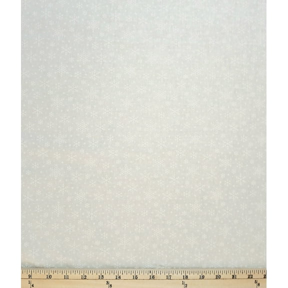 Cotton Morning Mist IX White on White Snowflakes Winter Season Christmas Blank Quilting White Cotton Fabric Print by the Yard (4320-01W)