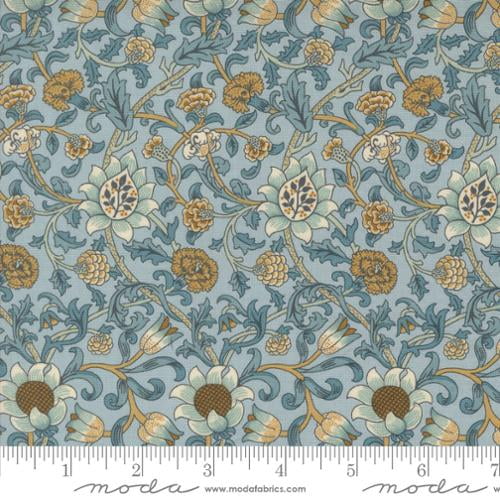 Cotton Morris Manor Flowers Floral Foliage Patter Leaves Sunflowers Stem Moda Fabrics Cotton Fabric Print by the Yard (8392-13)