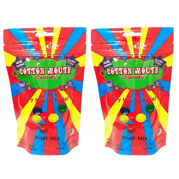Cotton Mouth Candy Dry Mouth Relief Fruit Mix 3.3 Ounce Bag (2 Bags) C7