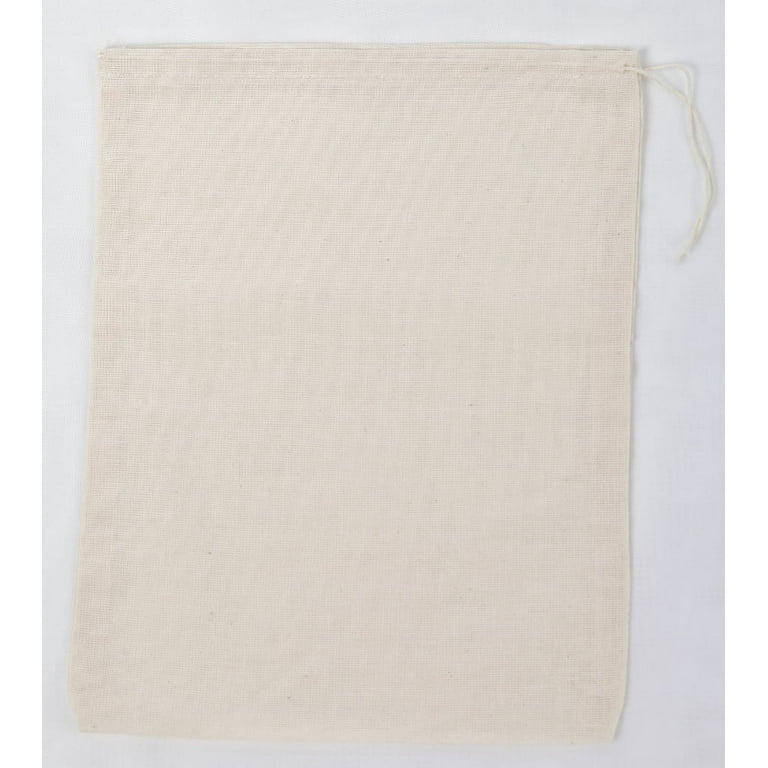 Cotton Muslin Bags, Pack of 10, 7.75 x 9.75 inches