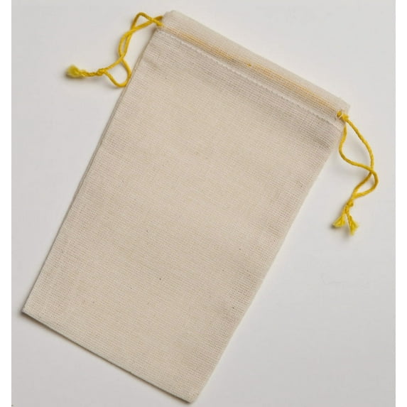Cotton Muslin Bags, Pack of 50, 3 x 4.75 inches