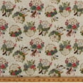 thumbnail image 1 of Cotton Native Dream Catchers Decorations with Succulents Plants Flowers Floral Nature Vegetation Cream Cotton Fabric Print by the Yard (9742-46), 1 of 1
