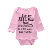 MUSUOS Cotton Newborn Baby Girls Bodysuit,Baby Shower Gift, Baby Girl Clothes Pink, Take Home Outfit